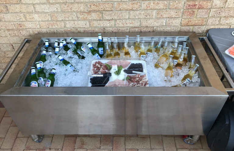 Stainless steel ice well hire Perth for events and functions