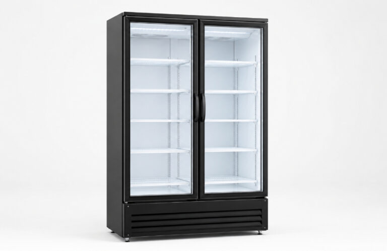 Upright glass door fridge hire Perth for chilled display storage